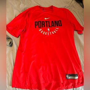 Nike NBA Portland Trailblazers Authentic Warm Up Short Sleeve